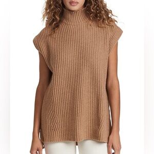 Ganni Camel Cowl Neck Sweater